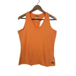 The North Face Womens Orange VaporWick Racerback V-Neck Athletic Tank Top Size M